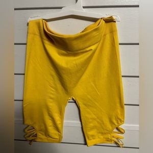 Banana Yellow Biker shorts